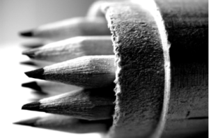 pencils black and white